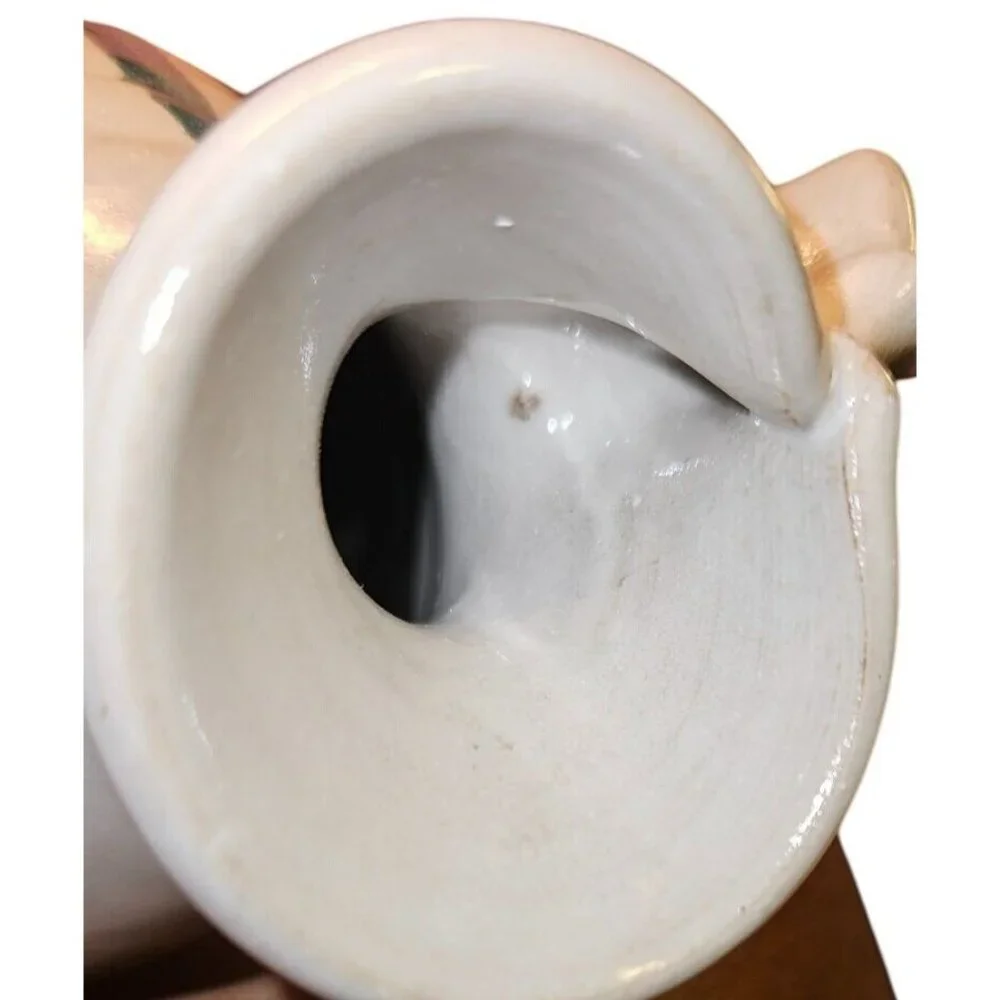 Vase‎ Ceramic Handcrafted Signed RTMD Abstract Floral 8